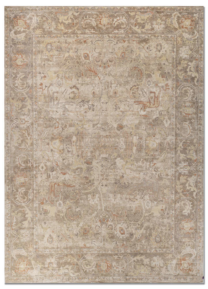  gold silk Hand Knotted Rug