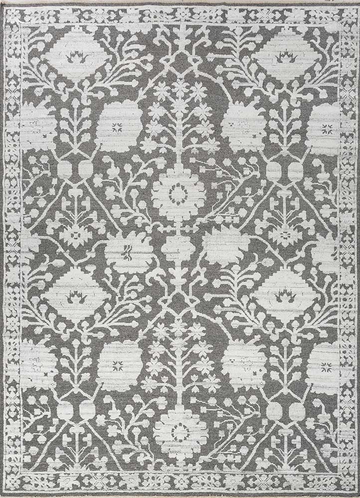 aprezo ivory viscose Hand Knotted Rug - HeadShot