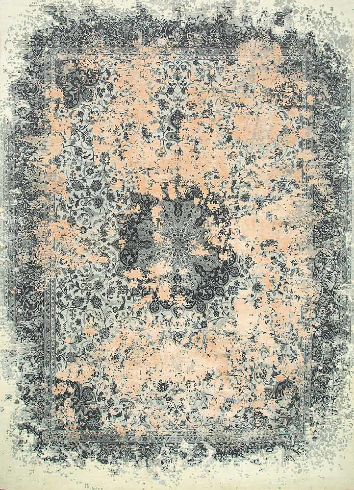 far east green wool and silk Hand Knotted Rug - HeadShot far east green wool and silk Hand Knotted Rug - HeadShot