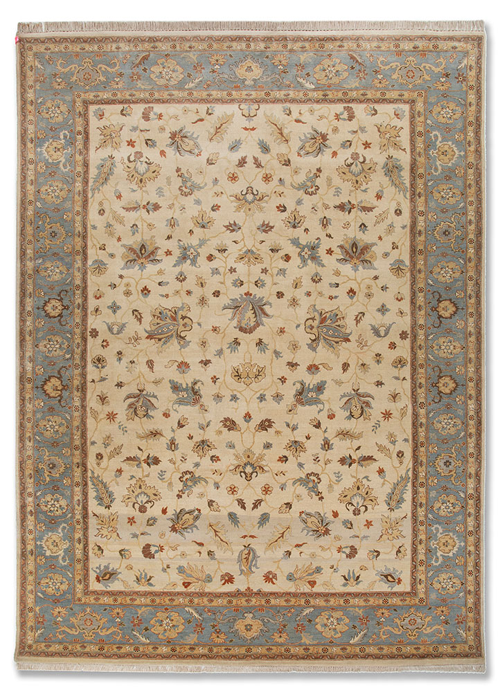 savana ivory wool Hand Knotted Rug - HeadShot