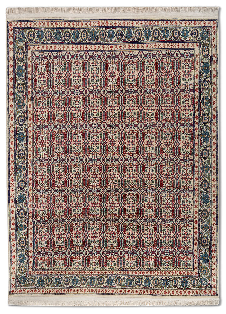 amani ivory wool Hand Knotted Rug - HeadShot