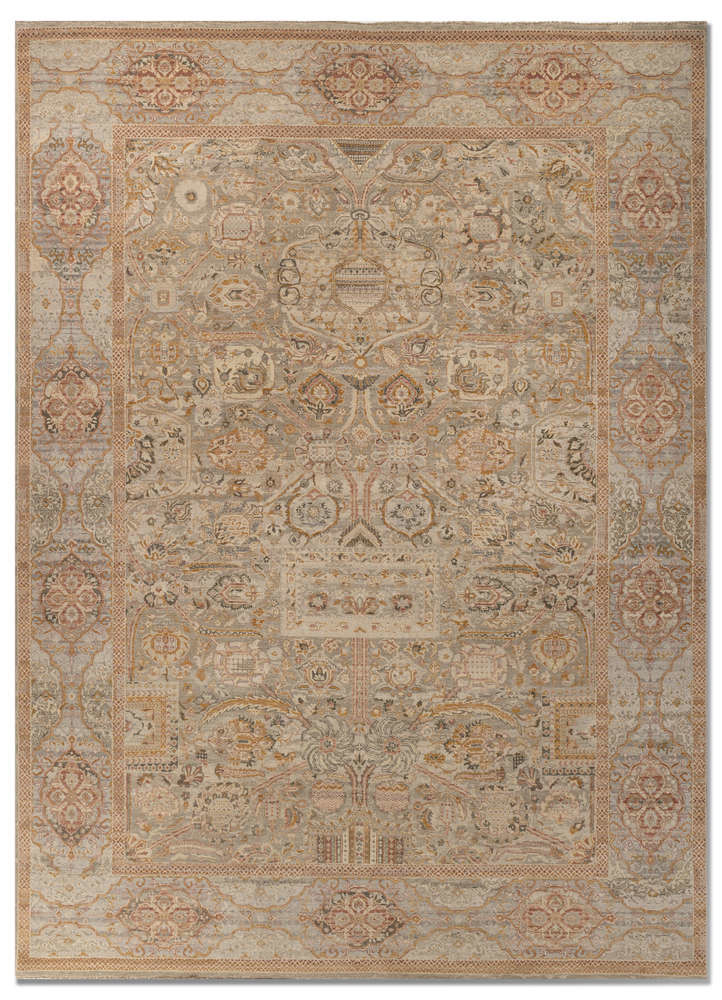  gold wool Hand Knotted Rug