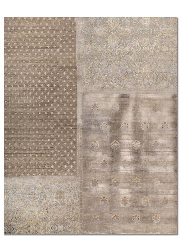 far east green wool and silk Hand Knotted Rug - HeadShot far east green wool and silk Hand Knotted Rug - HeadShot