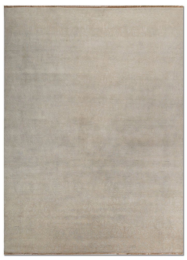  green wool Hand Knotted Rug