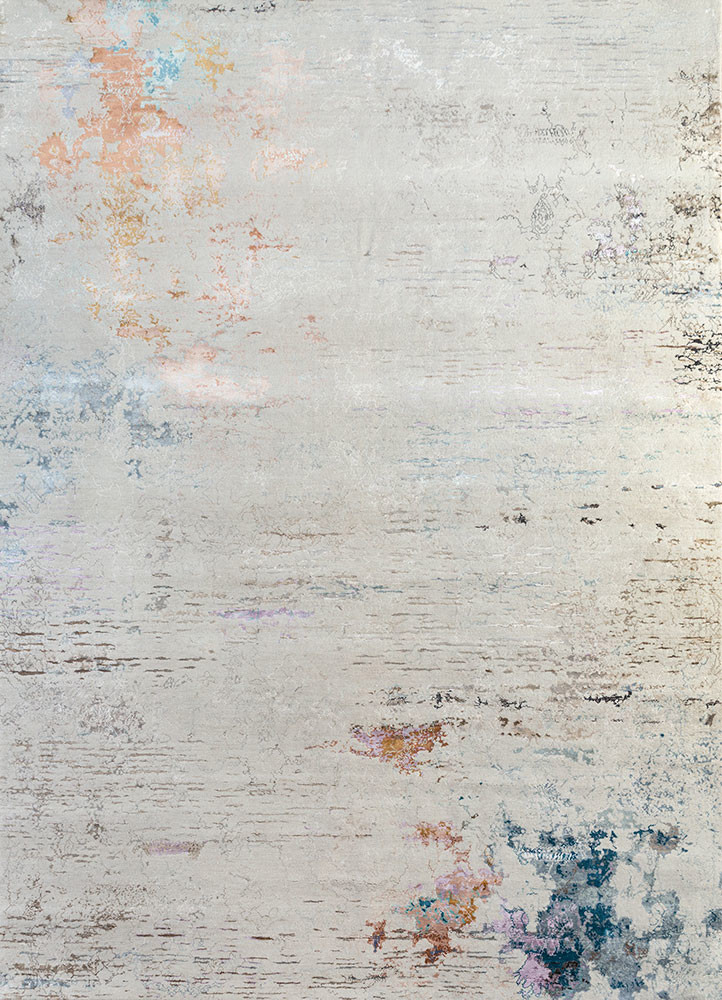 unstring by kavi ivory wool and bamboo silk Hand Knotted Rug - HeadShot unstring by kavi ivory wool and bamboo silk Hand Knotted Rug - HeadShot