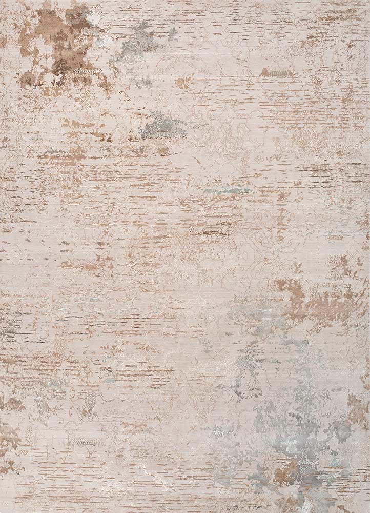 unstring by kavi ivory wool and bamboo silk Hand Knotted Rug - HeadShot unstring by kavi ivory wool and bamboo silk Hand Knotted Rug - HeadShot