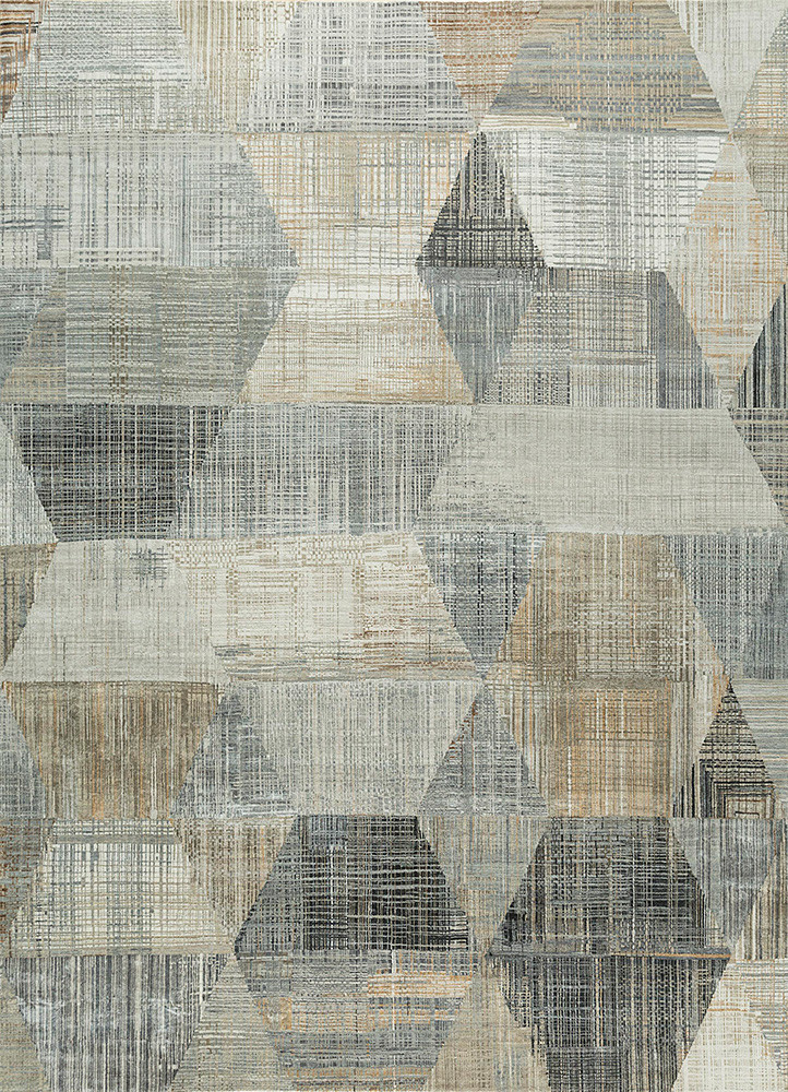 unstring by kavi ivory wool and bamboo silk Hand Knotted Rug - HeadShot unstring by kavi ivory wool and bamboo silk Hand Knotted Rug - HeadShot