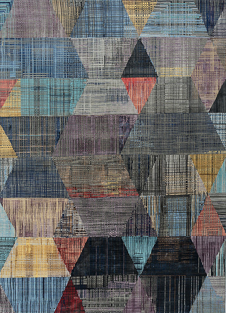 unstring by kavi multi wool and bamboo silk Hand Knotted Rug - HeadShot unstring by kavi multi wool and bamboo silk Hand Knotted Rug - HeadShot