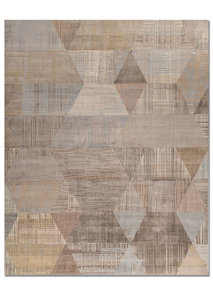 unstring by kavi ivory wool and bamboo silk Hand Knotted Rug - HeadShot unstring by kavi ivory wool and bamboo silk Hand Knotted Rug - HeadShot