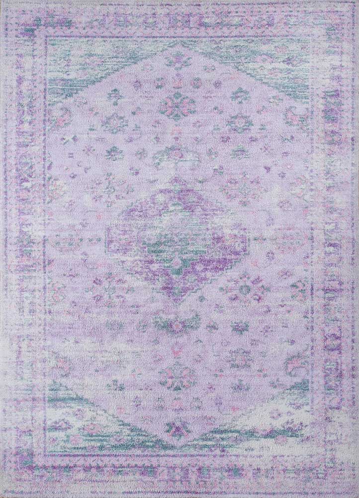 mythos pink and purple polyester Hand Tufted Rug - HeadShot