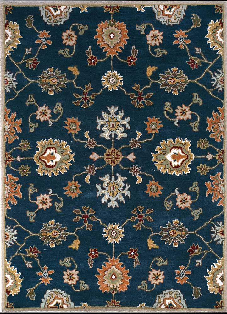 kasbah blue wool  Rug - HeadShot