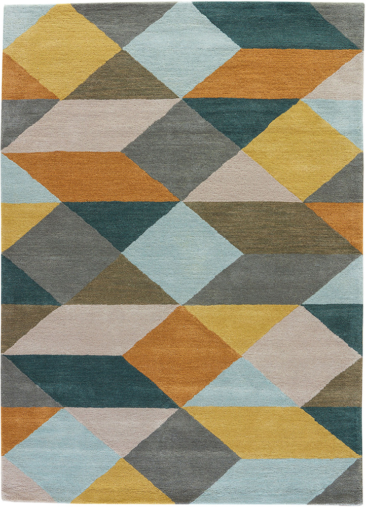 transcend multi wool Hand Tufted Rug - HeadShot