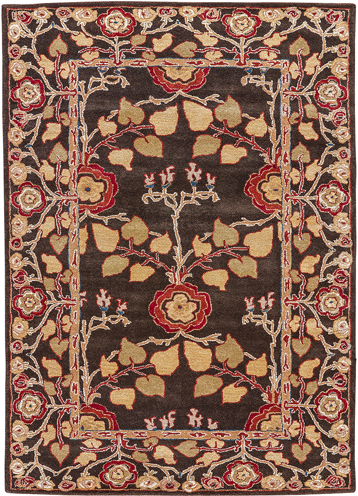  beige and brown wool Hand Tufted Rug