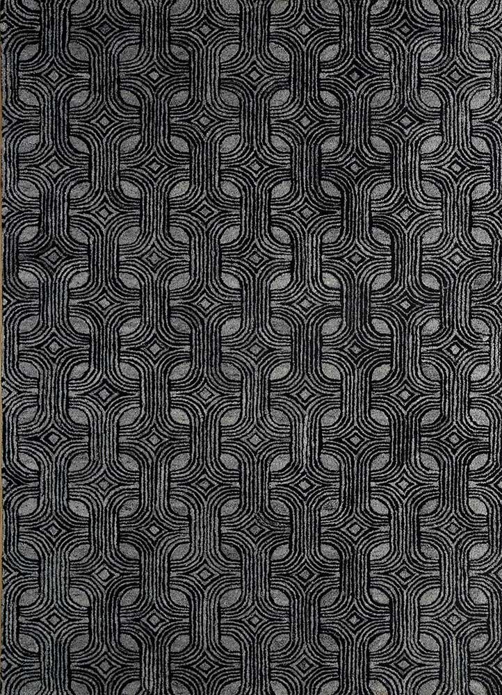  grey and black wool Hand Tufted Rug