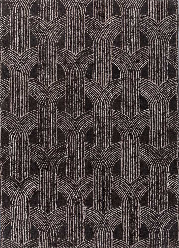  beige and brown wool Hand Tufted Rug