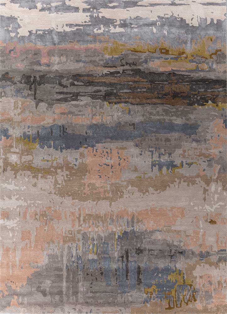 genesis ivory wool and viscose Hand Tufted Rug - HeadShot