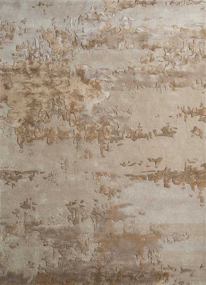 genesis beige and brown wool and viscose Hand Tufted Rug - HeadShot genesis beige and brown wool and viscose Hand Tufted Rug - HeadShot
