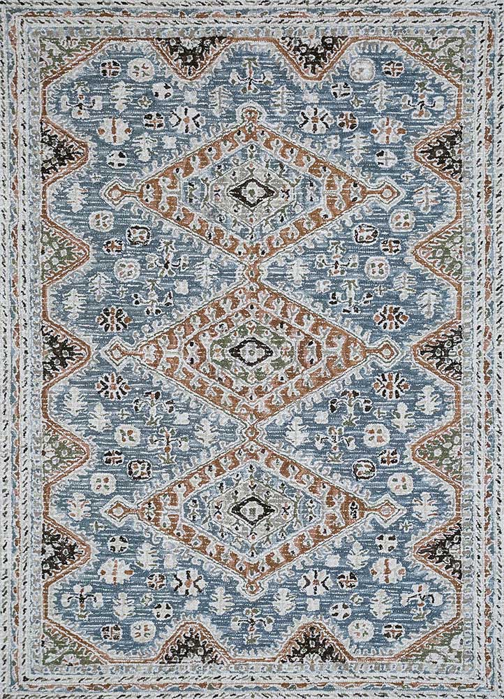 imara blue wool Hand Tufted Rug - HeadShot