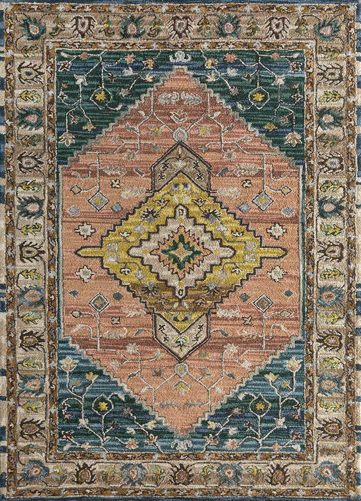 mythos green wool  Rug - HeadShot