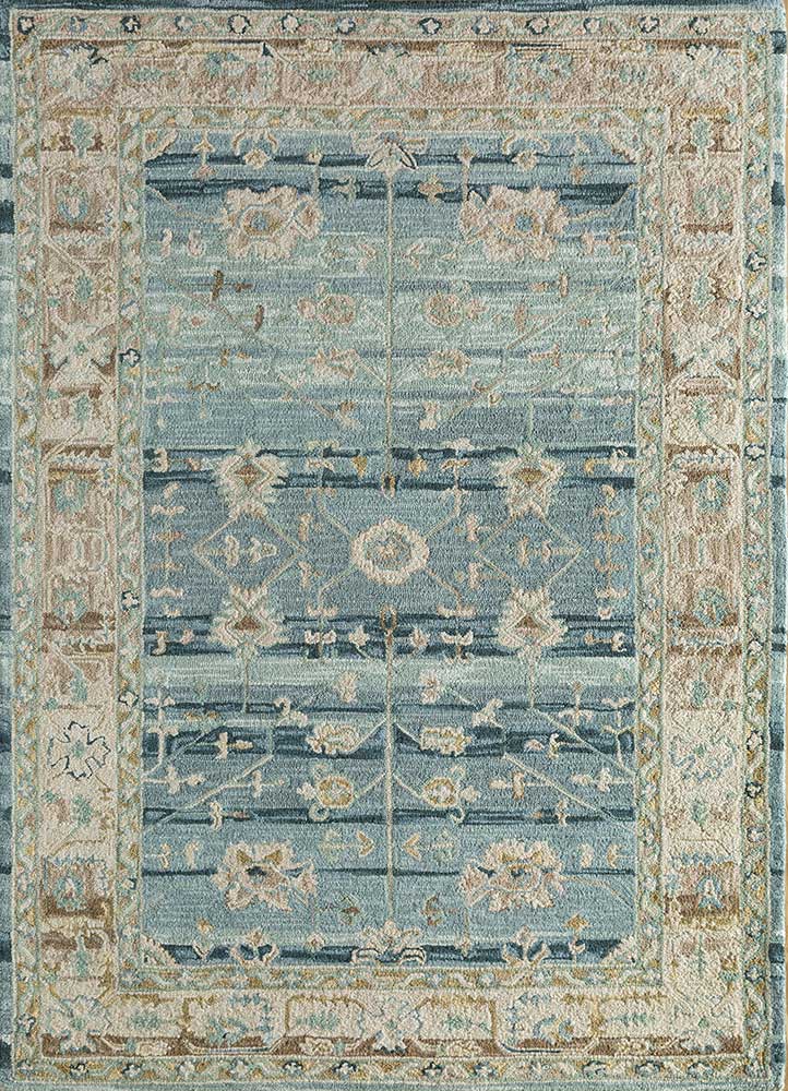  blue wool Hand Tufted Rug