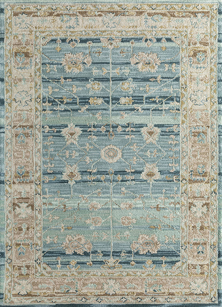  blue wool Hand Tufted Rug