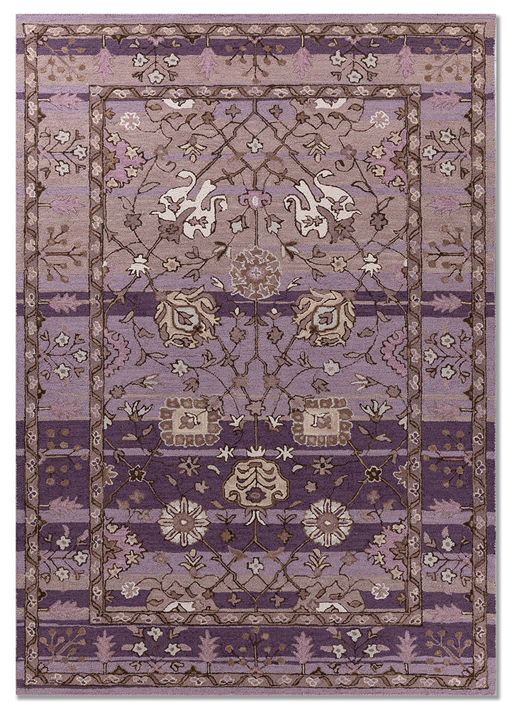  pink and purple wool Hand Tufted Rug