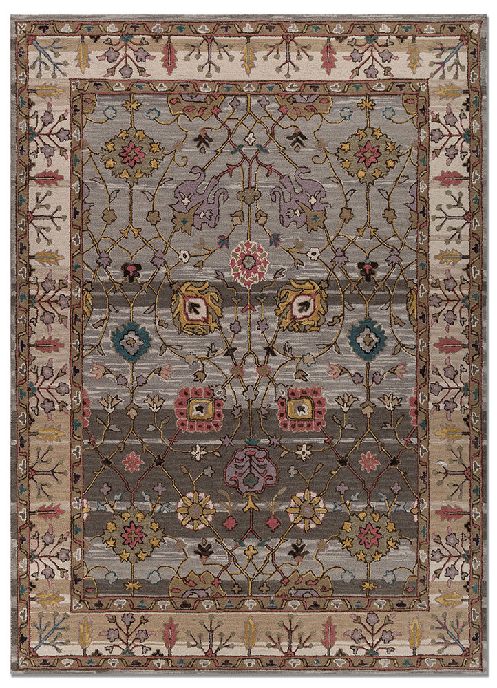  grey and black wool Hand Tufted Rug