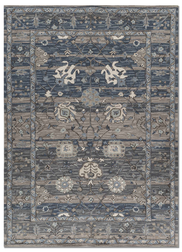  blue wool Hand Tufted Rug