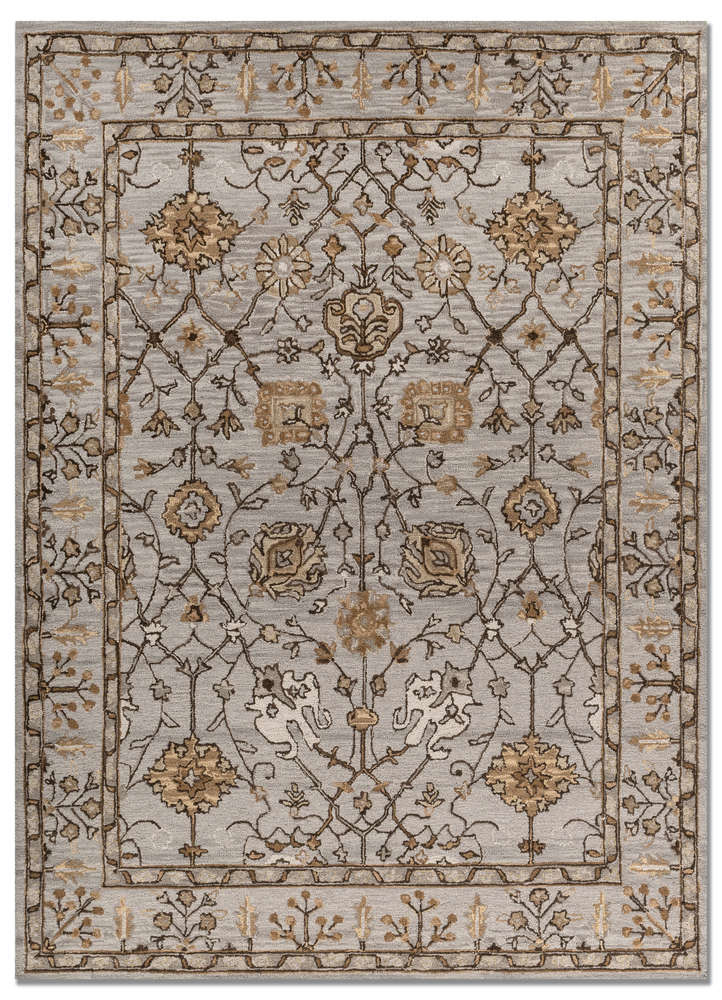  grey and black wool Hand Tufted Rug