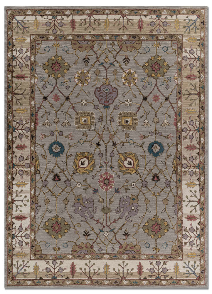  grey and black wool Hand Tufted Rug