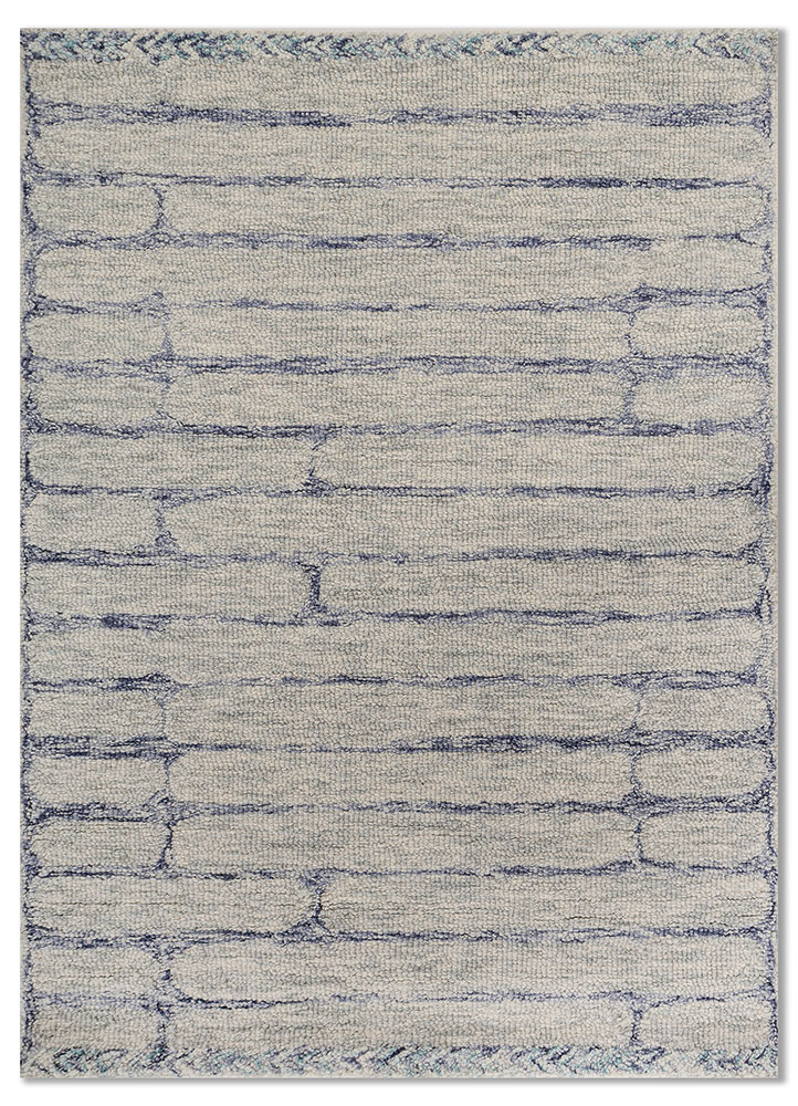  blue wool Hand Tufted Rug