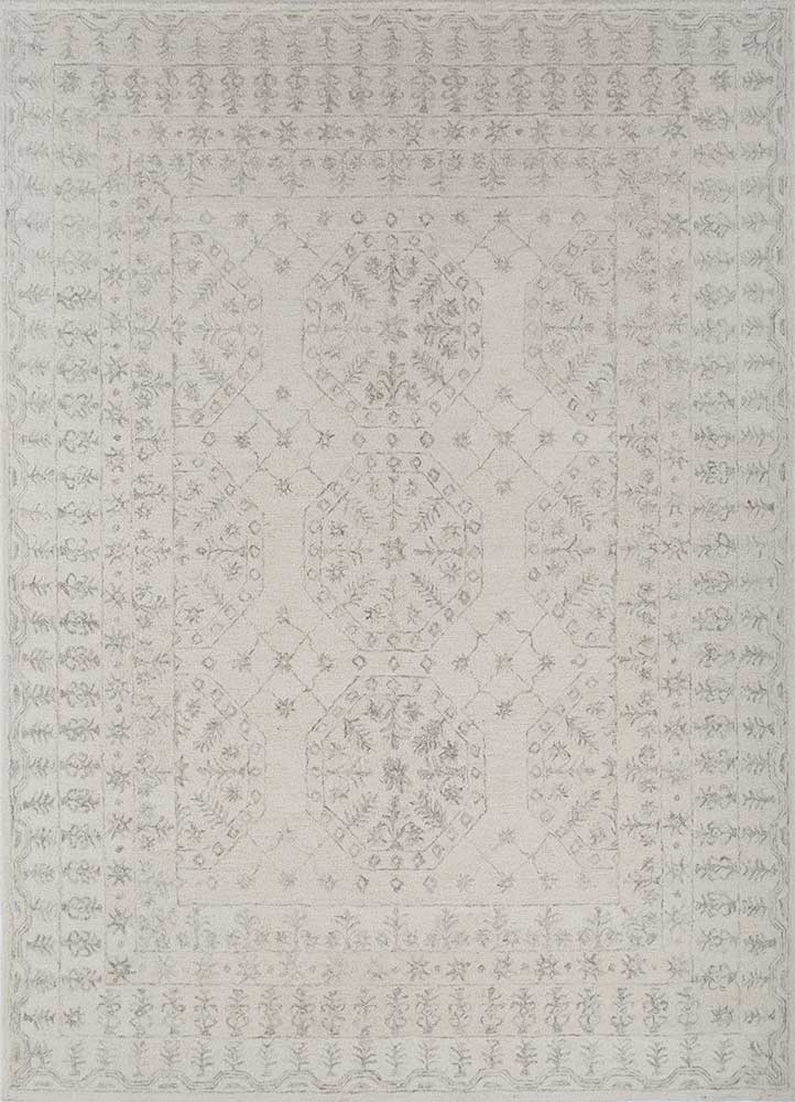 imara ivory wool Hand Tufted Rug - HeadShot