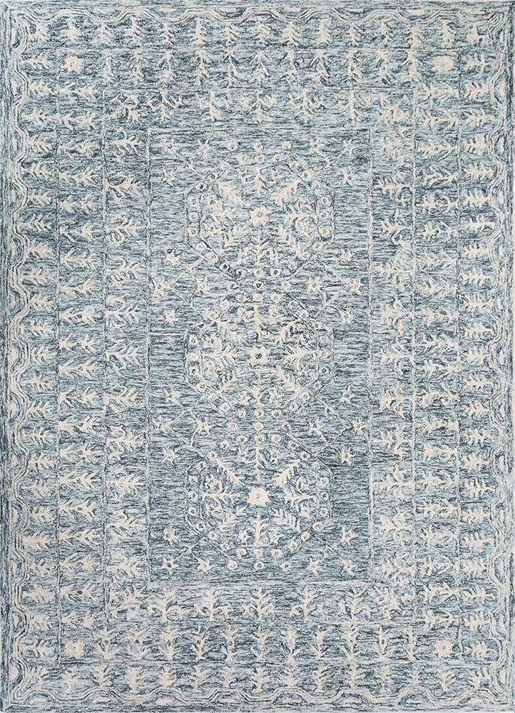 imara blue wool Hand Tufted Rug - HeadShot