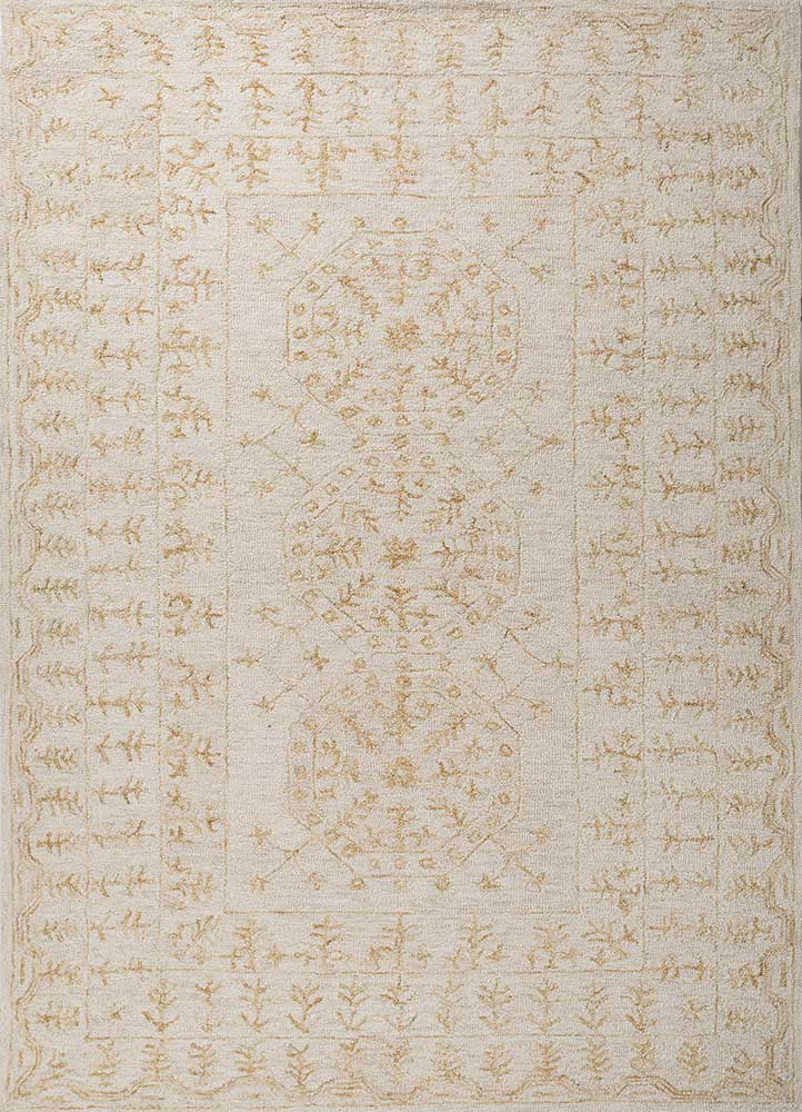 imara ivory wool Hand Tufted Rug - HeadShot