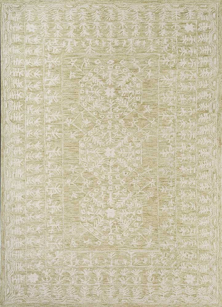  green wool Hand Tufted Rug