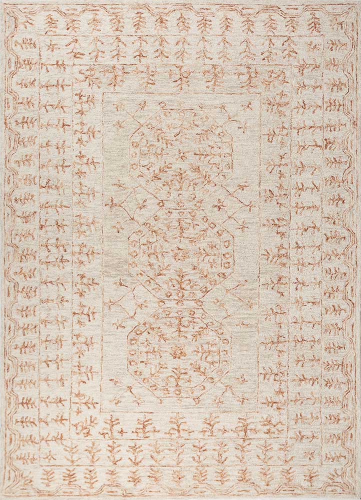 imara ivory wool Hand Tufted Rug - HeadShot