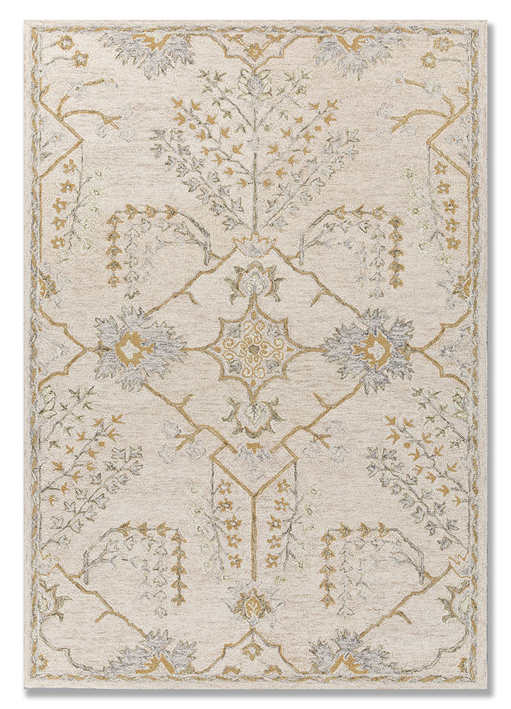 kasbah ivory wool Hand Tufted Rug - HeadShot