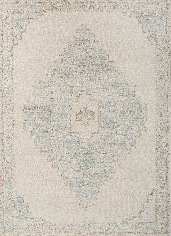 mythos ivory wool Hand Tufted Rug - HeadShot
