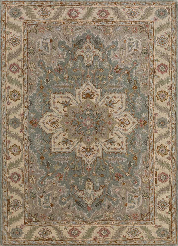 kasbah blue wool Hand Tufted Rug - HeadShot