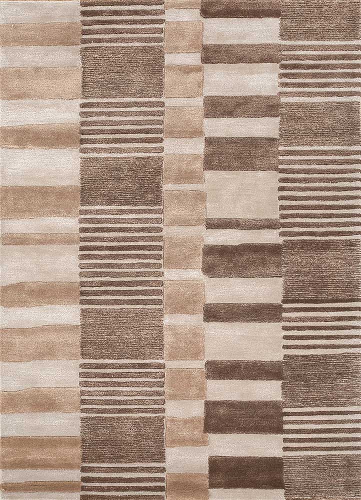 acar ivory wool and viscose Hand Tufted Rug - HeadShot