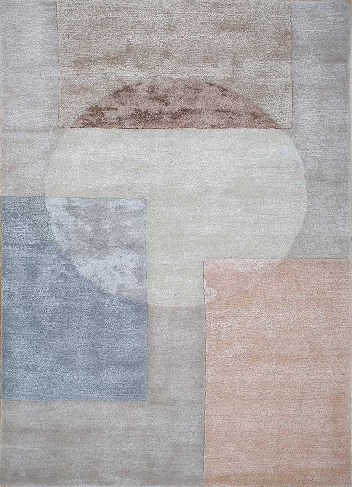 caliedo ivory wool and viscose Hand Tufted Rug - HeadShot