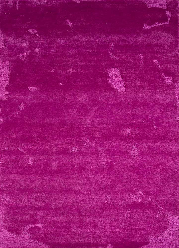  pink and purple wool and viscose Hand Tufted Rug