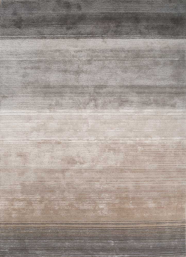  ivory wool and viscose Hand Tufted Rug