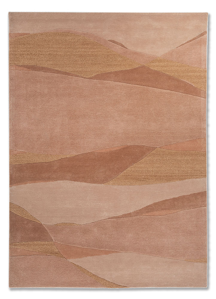 aprezo pink and purple wool and viscose Hand Tufted Rug - HeadShot