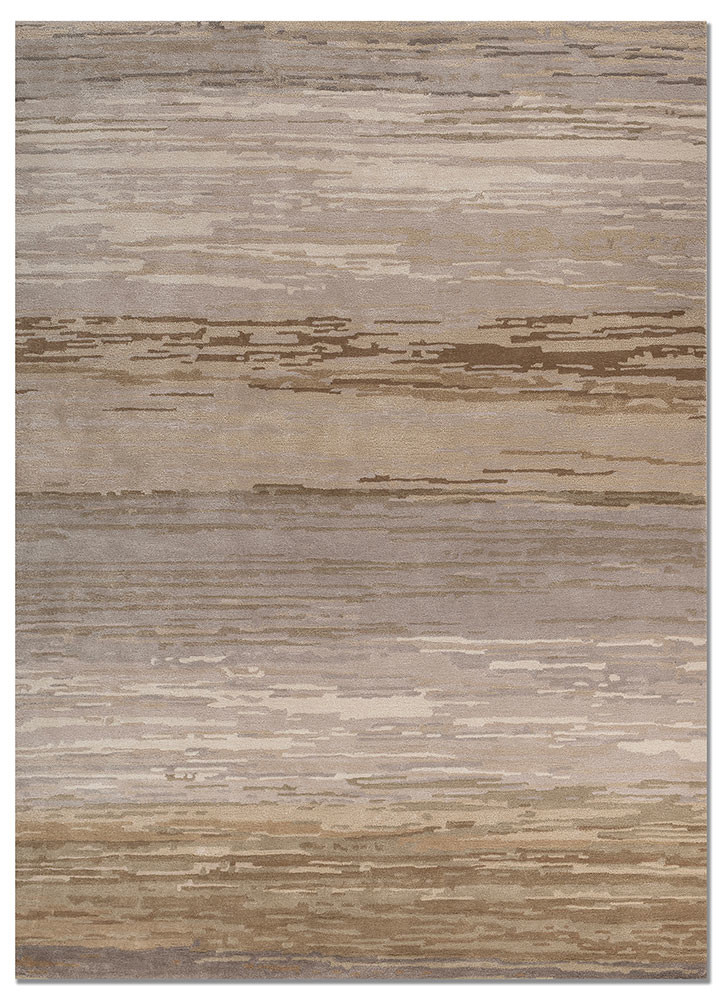  grey and black wool and viscose Hand Tufted Rug