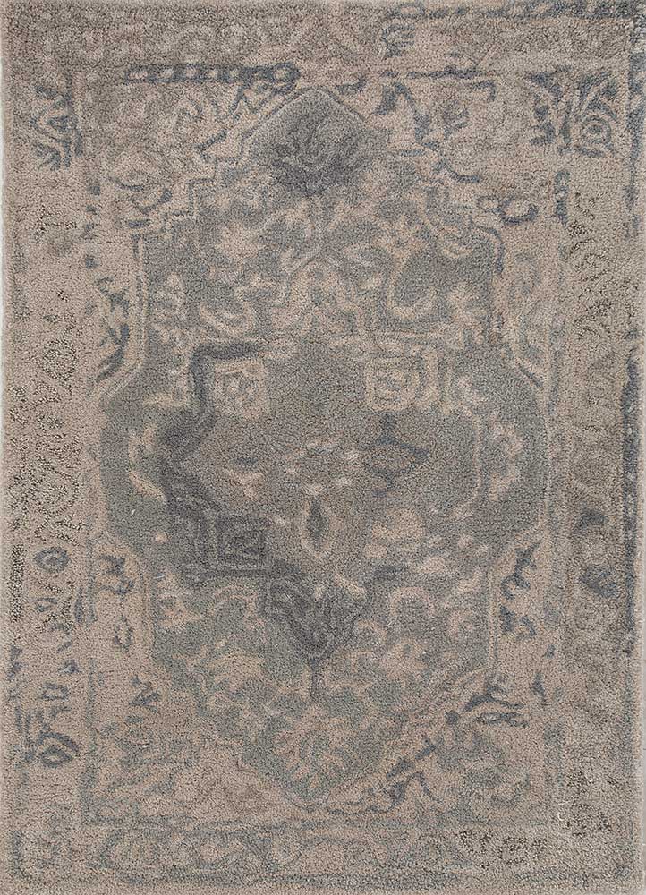 mythos blue wool and viscose Hand Tufted Rug - HeadShot