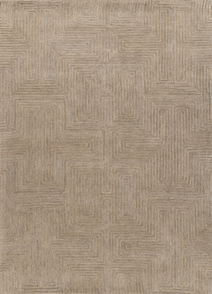  green wool and viscose Hand Tufted Rug