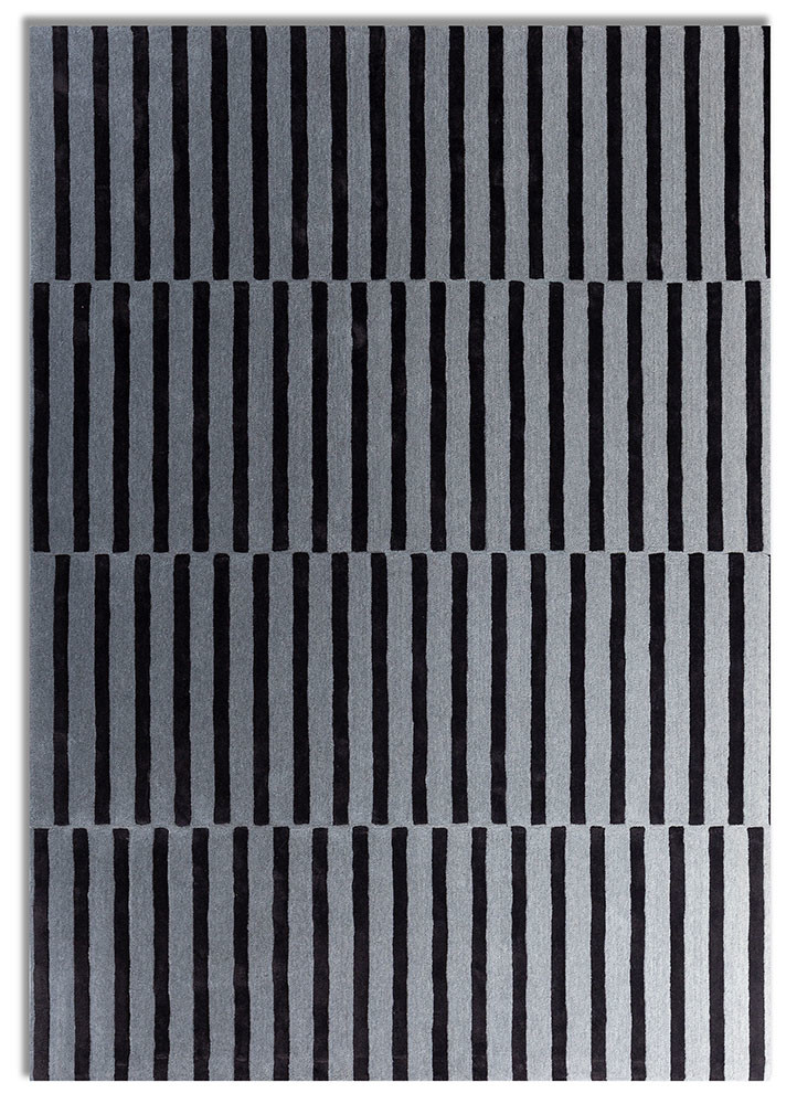 faces grey and black wool and viscose Hand Tufted Rug - HeadShot faces grey and black wool and viscose Hand Tufted Rug - HeadShot