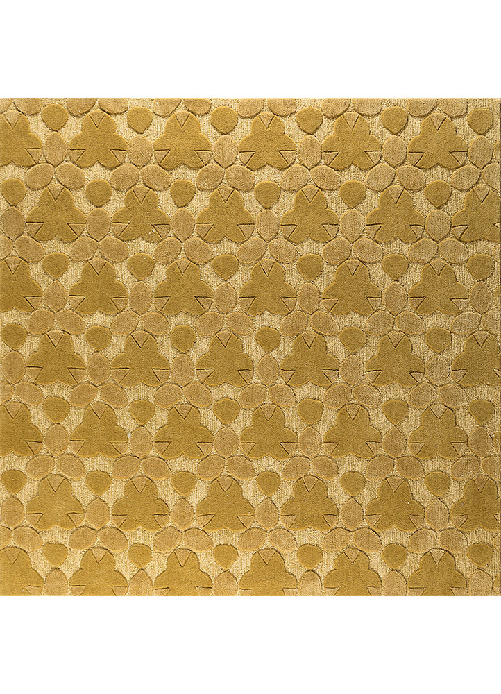 jaipur wunderkammer gold wool and viscose Hand Tufted Rug - HeadShot