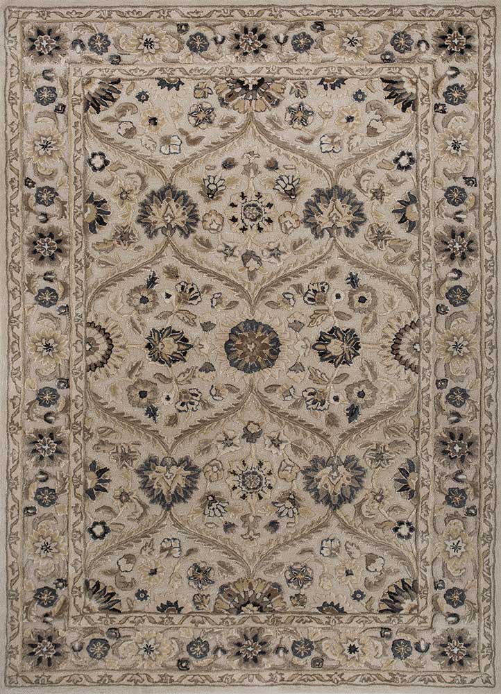 kasbah ivory wool and viscose Hand Tufted Rug - HeadShot